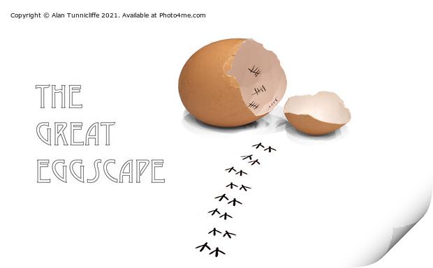 the great eggscape Print by Alan Tunnicliffe