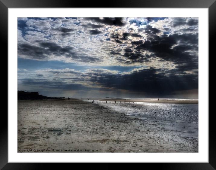 Moody Seascape at Brancaster Beach Framed Mounted Print by Jacqui Farrell