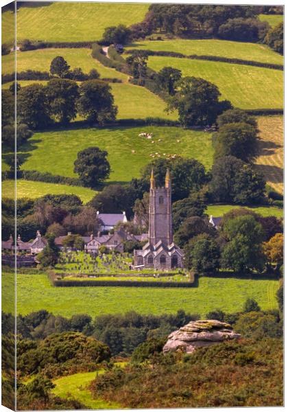 Widecombe-in-the-Moor. Canvas Print by Bill Allsopp