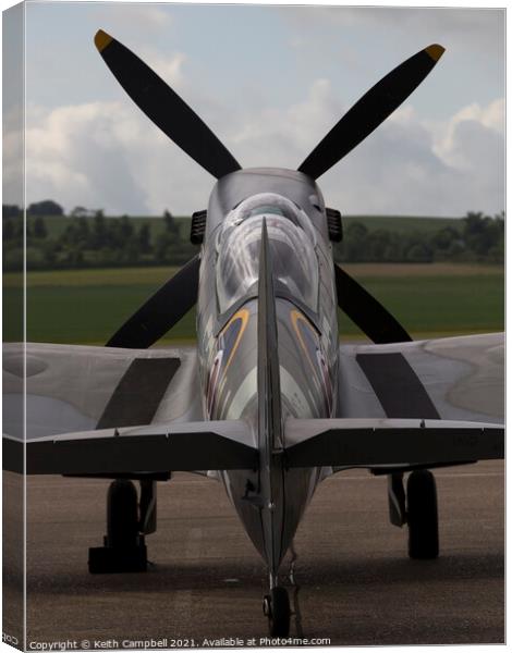 RAF Spitfire Ready For Action Canvas Print by Keith Campbell