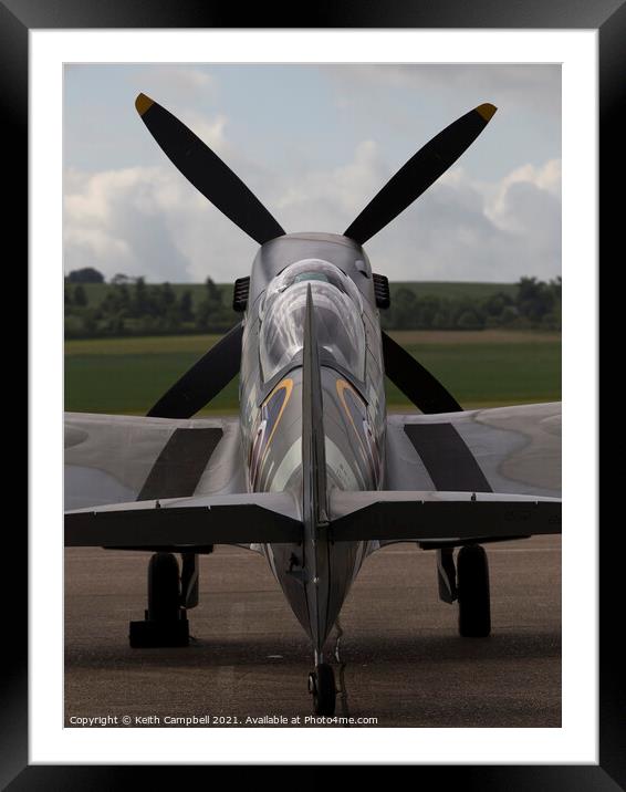 RAF Spitfire Ready For Action Framed Mounted Print by Keith Campbell