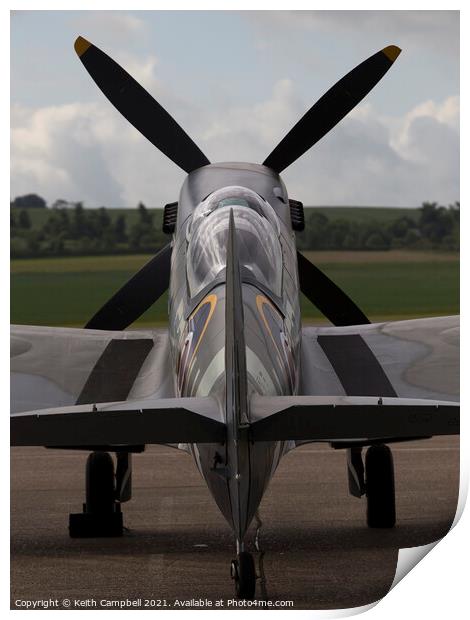 RAF Spitfire Ready For Action Print by Keith Campbell