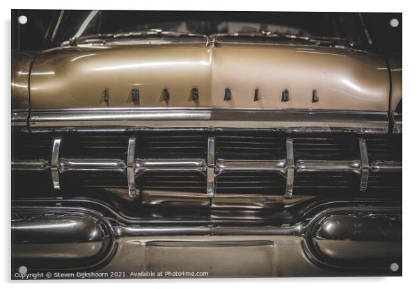 The old vintage car Imperial  Acrylic by Steven Dijkshoorn