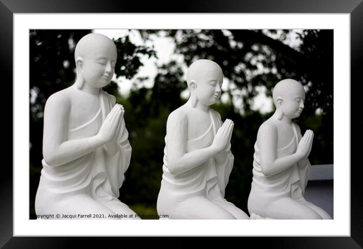 Buddhist Statues  Framed Mounted Print by Jacqui Farrell