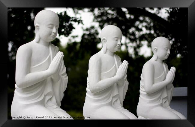 Buddhist Statues  Framed Print by Jacqui Farrell