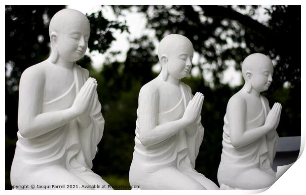 Buddhist Statues  Print by Jacqui Farrell
