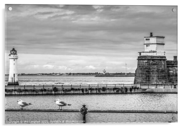 Fort Perch Rock and Lighthouse New Brighton  Acrylic by Phil Longfoot