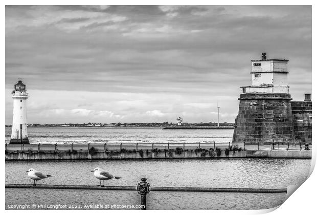 Fort Perch Rock and Lighthouse New Brighton  Print by Phil Longfoot