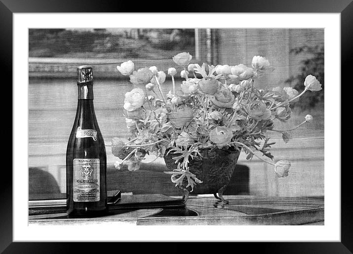 Champagne and flowers Framed Mounted Print by Radovan Chrenko