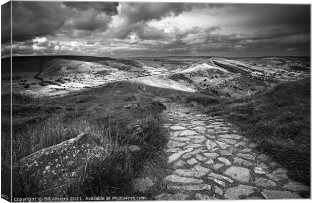 The path to Losehill. Canvas Print by Bill Allsopp