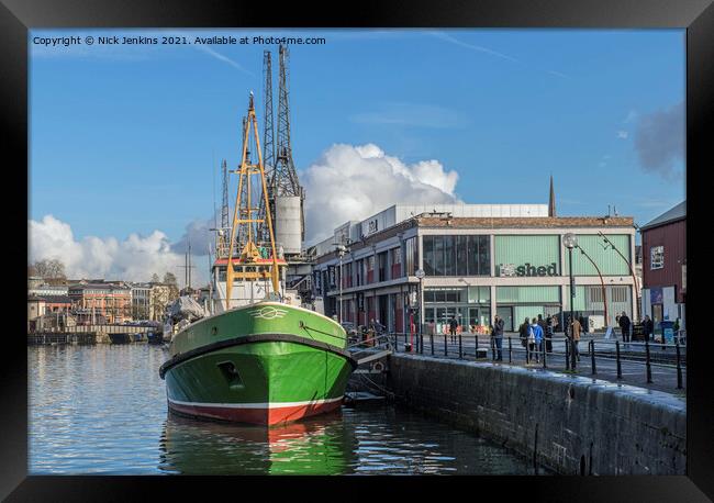 Bristol Harbour,Bee and the M Shed Framed Print by Nick Jenkins