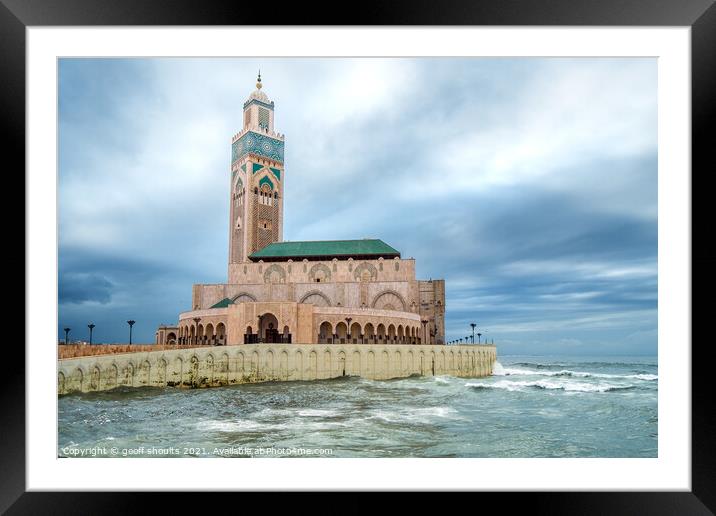 Hassan II Mosque Framed Mounted Print by geoff shoults