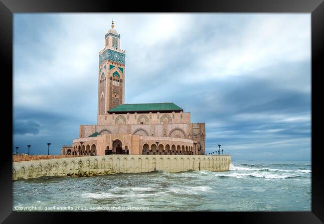 Hassan II Mosque Framed Print by geoff shoults