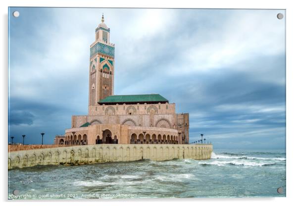 Hassan II Mosque Acrylic by geoff shoults