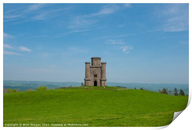 Paxton's tower at Llanarthney Print by Bryn Morgan