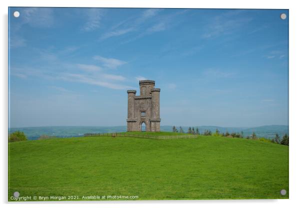 Paxton's tower at Llanarthney Acrylic by Bryn Morgan