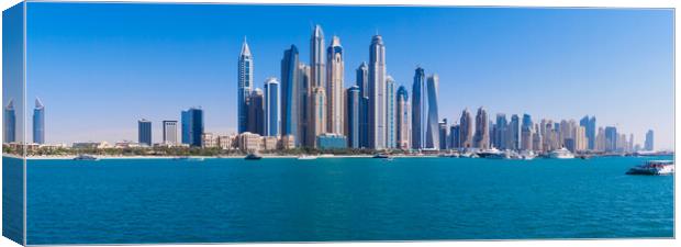 Dubai Panorama. Canvas Print by Tommy Dickson