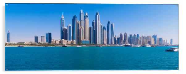 Dubai Panorama. Acrylic by Tommy Dickson