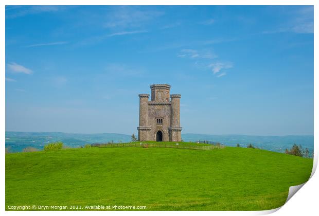 Paxton's tower at Llanarthney Print by Bryn Morgan