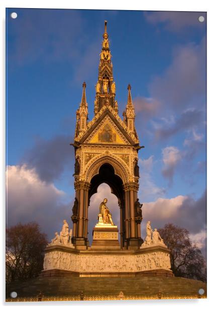 albert memorial with blue sky Acrylic by tim miller