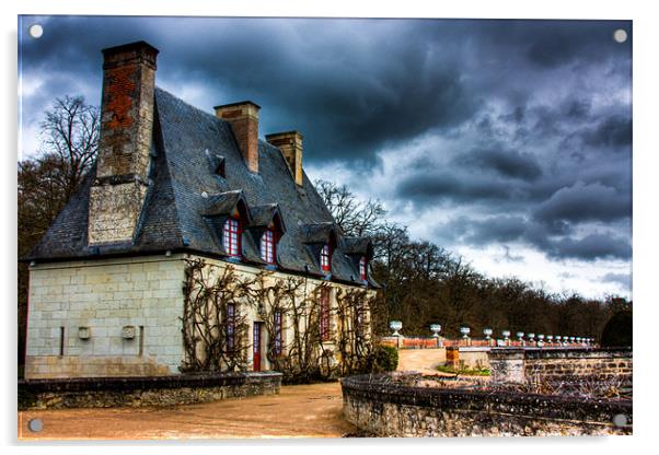 Chenencou, Loire Valley, France Acrylic by Weng Tan