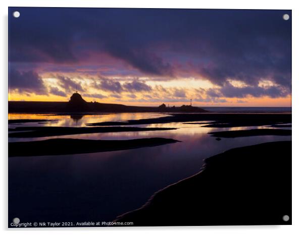 Cornish sunset  Acrylic by Nik Taylor