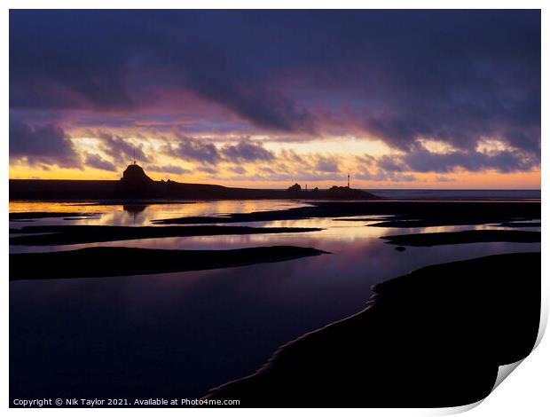 Cornish sunset  Print by Nik Taylor