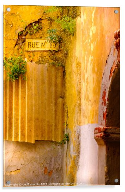 Rue No 15 Acrylic by geoff shoults