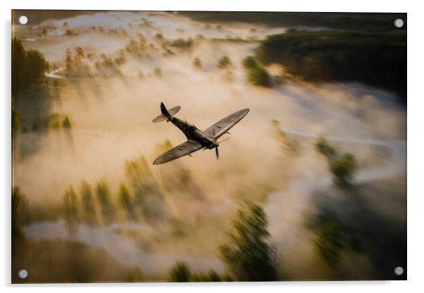 Spitfire Silhouette Acrylic by J Biggadike