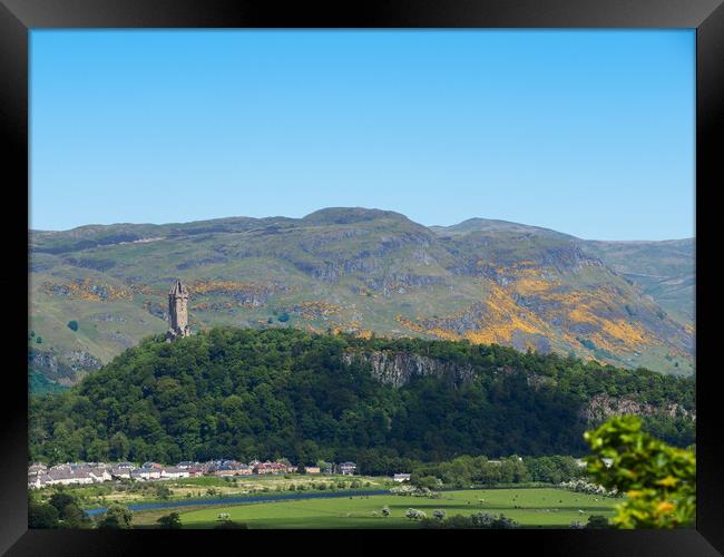 The Ochil Hills and Wallace Monument. Framed Print by Tommy Dickson