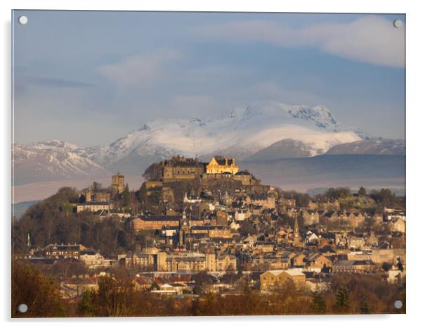 Majestic Stirling Castle Acrylic by Tommy Dickson