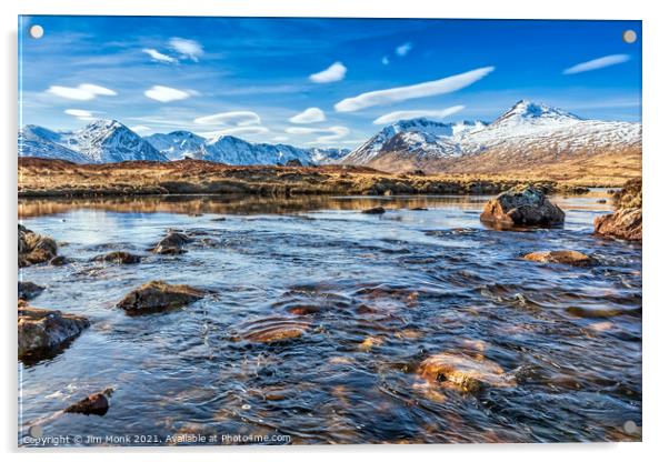 Loch Ba, Rannoch Moor Acrylic by Jim Monk