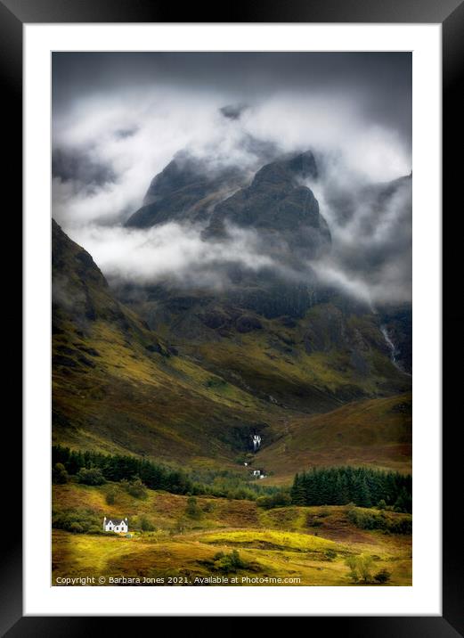 Blaven in a Malevolent Mood Isle of Skye  Framed Mounted Print by Barbara Jones