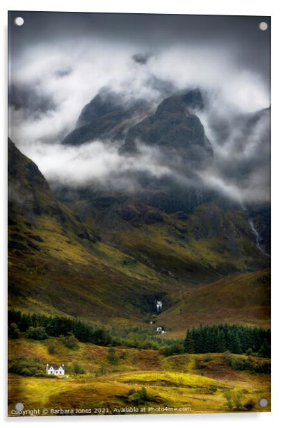 Blaven in a Malevolent Mood Isle of Skye  Acrylic by Barbara Jones