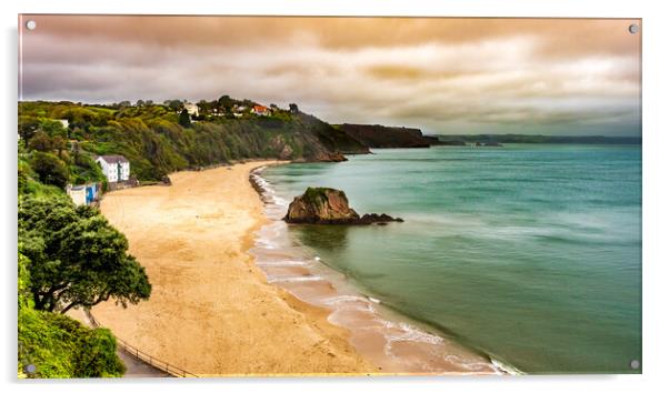 Tenby Beach, Pembrokeshire, Wales, UK Acrylic by Mark Llewellyn