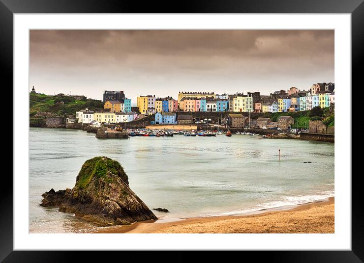 North Beach Tenby, Pembrokeshire, Wales, UK Framed Mounted Print by Mark Llewellyn