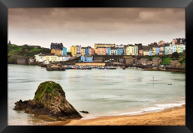 North Beach Tenby, Pembrokeshire, Wales, UK Framed Print by Mark Llewellyn