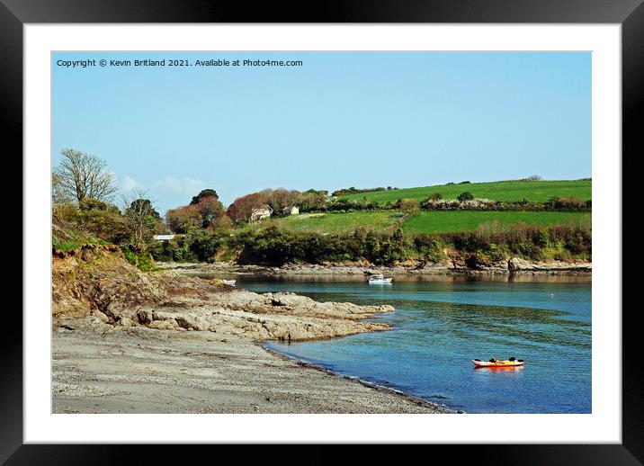 flushing cove cornwall Framed Mounted Print by Kevin Britland