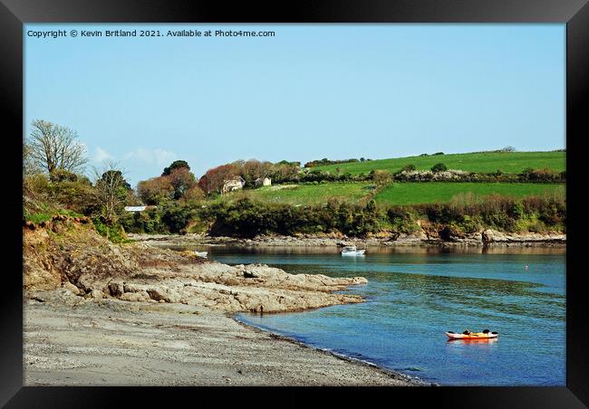 flushing cove cornwall Framed Print by Kevin Britland