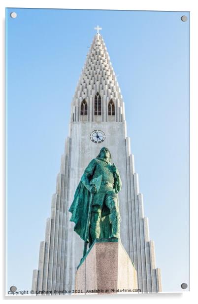 Leif Erikson Statue, Reykjavik, Iceland Acrylic by Graham Prentice