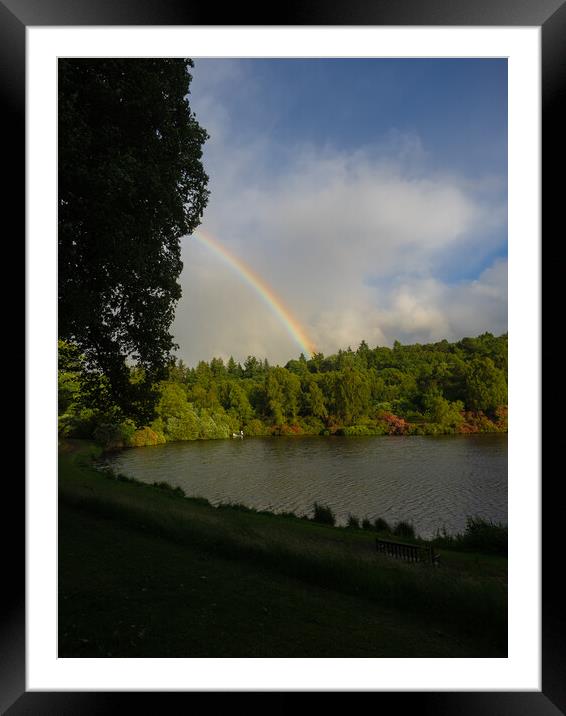 Rainbow Over Callendar Park Framed Mounted Print by Emma Dickson