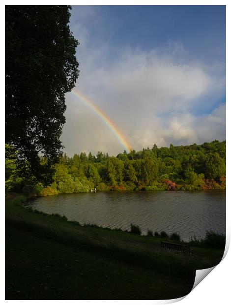 Rainbow Over Callendar Park Print by Emma Dickson