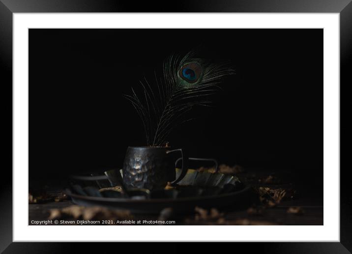 A dark still life very stylish Framed Mounted Print by Steven Dijkshoorn