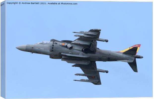 Spanish Navy EAV-8B Harrier II Canvas Print by Andrew Bartlett