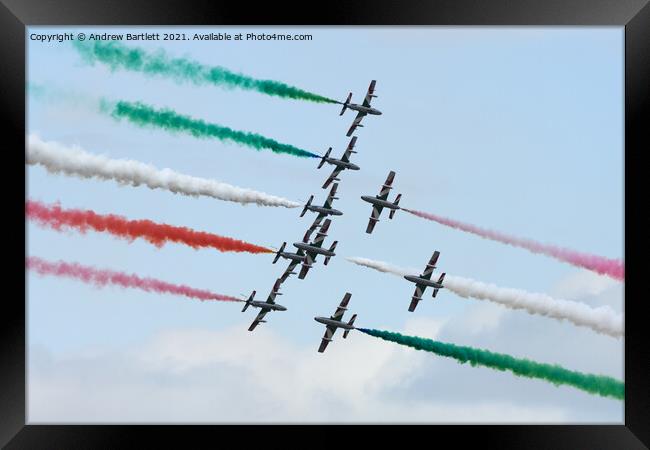 The Frecce Tricolori  Framed Print by Andrew Bartlett