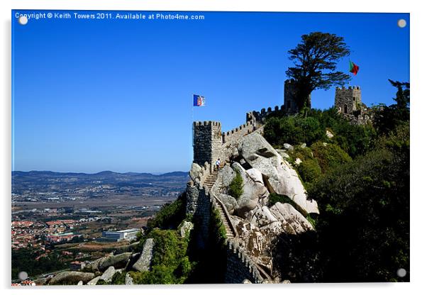 Portugal, Castelo dos Mouros, Sintra, Canvases Acrylic by Keith Towers Canvases & Prints