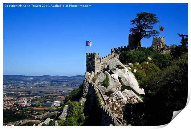 Portugal, Castelo dos Mouros, Sintra, Canvases Print by Keith Towers Canvases & Prints
