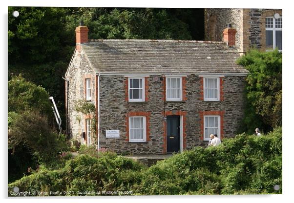 Doc Martin's Cottage, Port Isaac, Cornwall (Port Wenn/Portwenn)) Acrylic by Brian Pierce