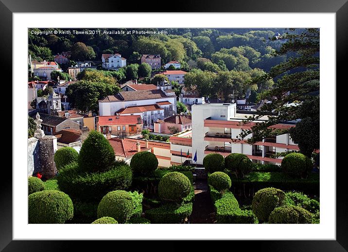 Portugal, Sintra National Palace Gardens. Framed Mounted Print by Keith Towers Canvases & Prints