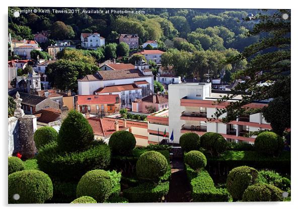 Portugal, Sintra National Palace Gardens. Acrylic by Keith Towers Canvases & Prints